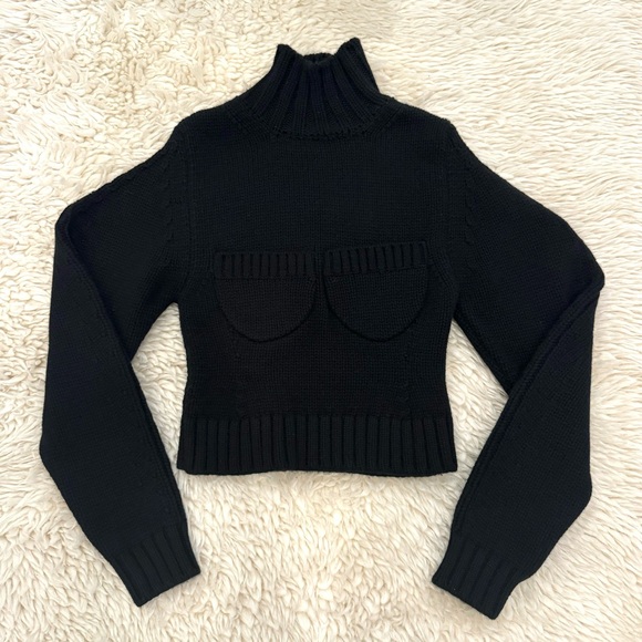 Zara Collection 100% Cashmere Turtleneck Sweater S Black NWT - Picture 2 of 9